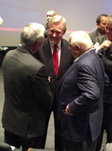 Secretary of Navy Ray Mabus with Bobby Valentine and Tommy Lasorda